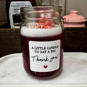 Floral Gel & Soy Wax Candle | Thank You Gift | Handmade Candle | Spring Decor